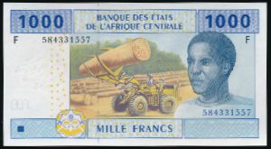 Центральная Африка, 1000 франков (2002 г.)