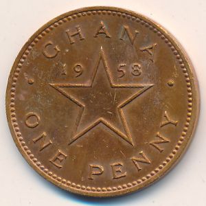 Гана, 1 пенни (1958 г.)