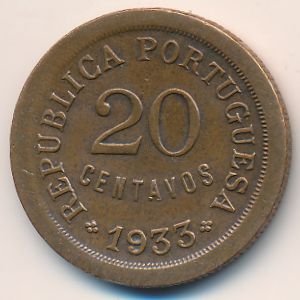 Guinea-Bissau, 20 centavos, 1933