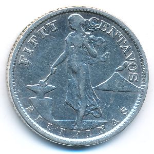 Филиппины, 50 сентаво (1921 г.)