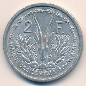 Французская Западная Африка, 2 франка (1955 г.)