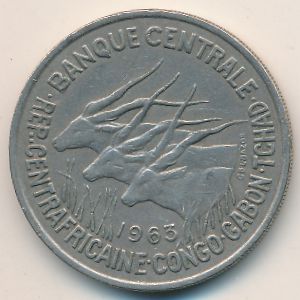 Экваториальные Африканские Штаты, 50 франков (1963 г.)