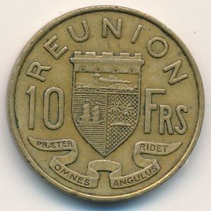Реюньон, 10 франков (1970 г.)