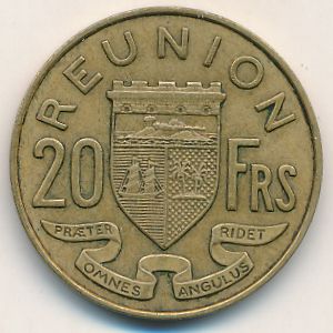 Реюньон, 20 франков (1970 г.)