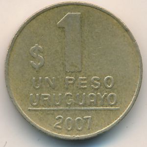 Уругвай, 1 песо (2007 г.)