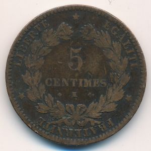 Франция, 5 сентим (1872 г.)