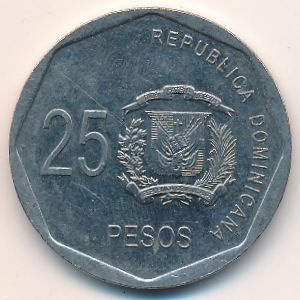 Доминиканская республика, 25 песо (2015 г.)