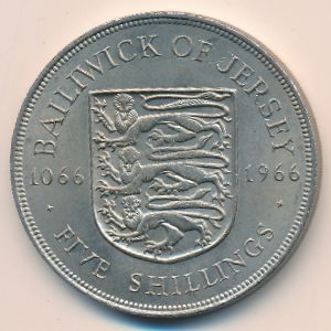 Jersey, 5 shillings, 1966
