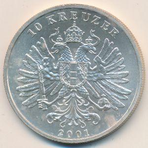 Австрия., 10 крейцеров (2001 г.)