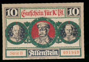 Нотгельды Германии, 10 пфенигов 