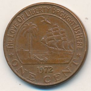 Либерия, 1 цент (1972 г.)