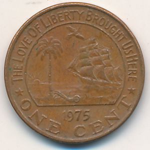 Либерия, 1 цент (1975 г.)