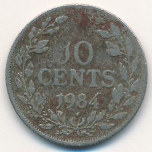 Либерия, 10 центов (1984 г.)