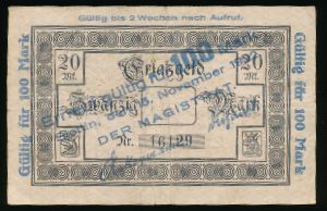 Щецин., 100 марок (1922 г.)