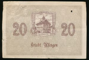 Узинген., 20 марок (1918 г.)