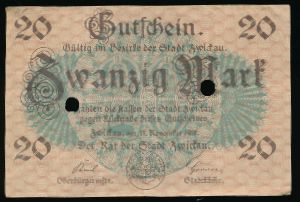 Цвиккау., 20 марок (1918 г.)