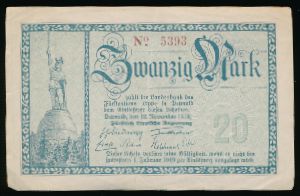 Детмольд., 20 марок (1918 г.)