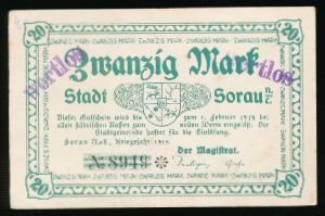 Жары., 20 марок (1919 г.)