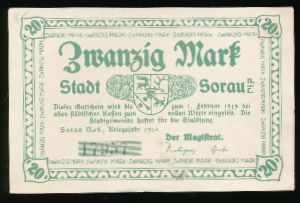 Жары., 20 марок (1919 г.)