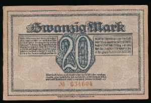 Дрезден., 20 марок (1918 г.)