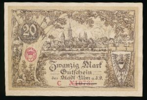 Ульм., 20 марок (1918 г.)