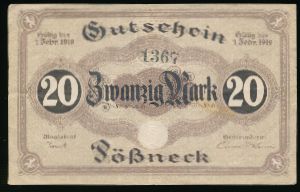 Пёснек., 20 марок (1919 г.)