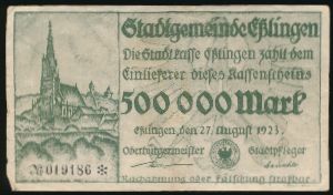 Эслинген-ам-Неккар., 500000 марок (1923 г.)