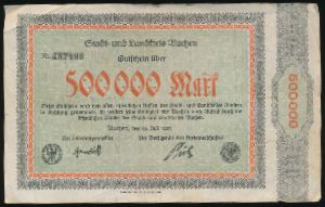 Ахен., 500000 марок (1923 г.)