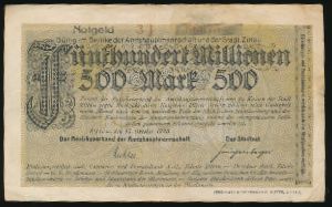 Zittau., 500000000 марок, 1923