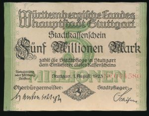 Штутгарт., 5000000 марок (1923 г.)