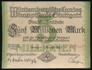 Штутгарт., 5000000 марок (1923 г.)