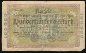 Гельзенкирхен., 100000 марок (1923 г.)