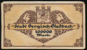 Bergisch Gladbach., 100000 марок, 1923