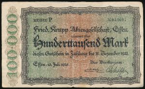 Эссен., 100000 марок (1923 г.)