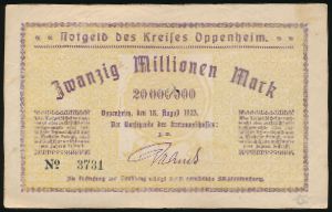 Оппенхайм., 20000000 марок (1923 г.)