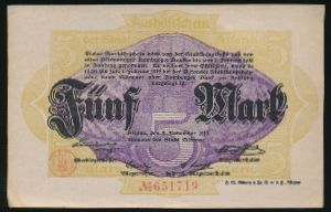 Альтона., 5 марок (1918 г.)