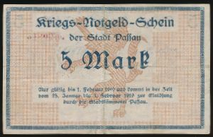Пассау., 5 марок (1919 г.)