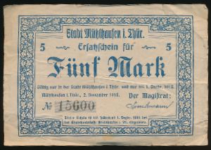 Мюльхаузен., 5 марок (1918 г.)