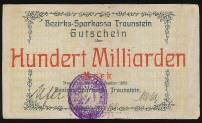 Траунштайн., 100000000000 марок (1923 г.)