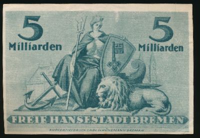 Бремен., 5000000000 марок (1923 г.)