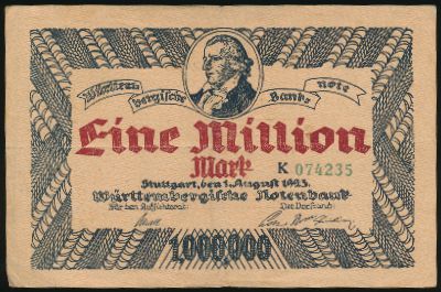 Штутгарт., 1000000 марок (1923 г.)