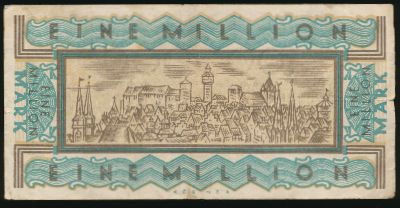 Нюрнберг., 1000000 марок (1923 г.)