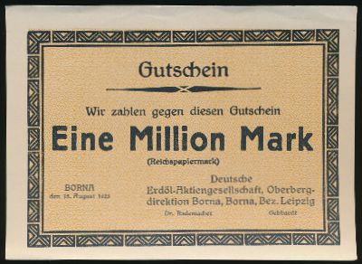 Борна., 1000000 марок (1923 г.)