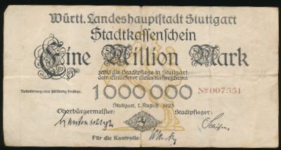 Штутгарт., 1000000 марок (1923 г.)