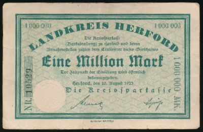 Херфорд., 1000000 марок (1923 г.)