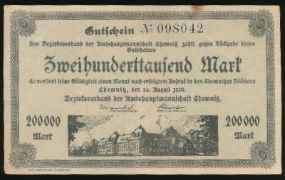 Chemnitz., 200000 марок, 1923