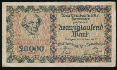 Баден-Вюртемберг., 20000 марок (1923 г.)