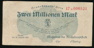 Берлин., 2000000 марок (1923 г.)