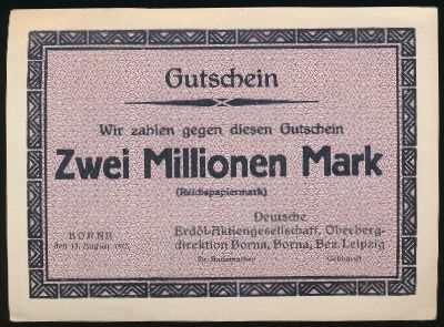 Борна., 2000000 марок (1923 г.)