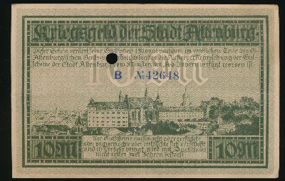 Альтенбург., 10 марок (1918 г.)